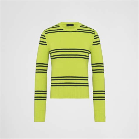 prada lime green|Lime Green/forest Green Lambswool Crew.